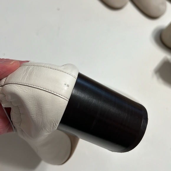 Everlane The Italian Leather Day Heel White Stacked Heel Size 9 - Picture 10 of 10